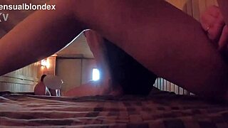 wife relaxes in sauna and teases strangers