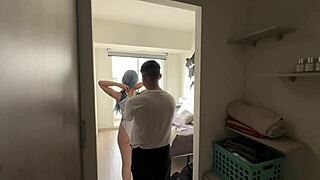 evangelion cosplay rei fucks shinji deepthroat