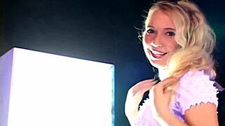 Banana split cream introduction with pretty blonde