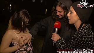 Public Street Casting Young Girl Picks Up Strange Men