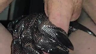 Glove-Wearing MILF Milks Cock Hard