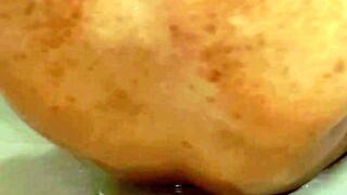 Piss Slave Sissy Pisses on Own Body and Plays