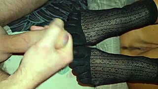 Stepmom fucks in socks