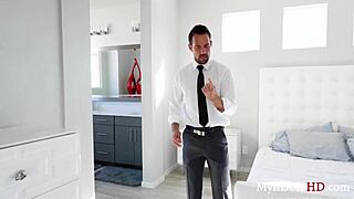 Punishing the mylf maid in her uniform during fantasy roleplay