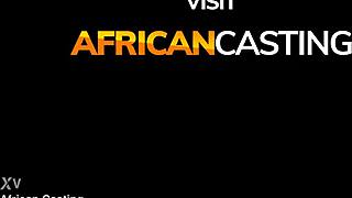 Black milf with huge tits gets ass fucked by a big white cock