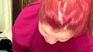 Thick Latina's fat ass contrasts with her cock sucking skills