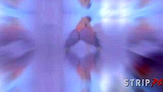 hot asian stripper goes wild with lapdance.