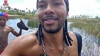 Nudist beach adventure turns into wild orgy with joao, lunna, brinquedo, and pitbull 😈