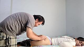 Hey, this university student on her period didn't stop her stepbrother from pounding her hard.