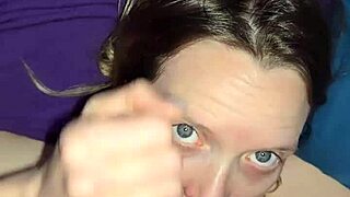 Milf gets her face fucked before receiving a cum facial.