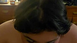 Big Tits Displayed During Deepthroat Blowjob