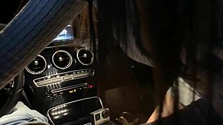 Passionate Russian Couple Performs Blowjob In Mercedes Benz Car Publicly In Woods