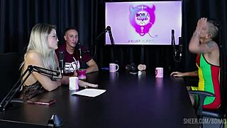 caroleta roots compilation on bora cast with bruna carlos part 1 in sheer red lingerie