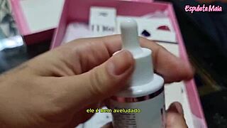 Influencer tests erotic products with pepper blend and body oils in asmr