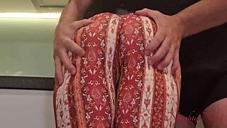 Cleaner Lady Always Lets Me Fuck Her for an Extra Tip with Creampie and Squirting in Kitchen