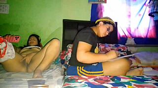 Intensely Pleasuring My Big Pussy While Stepsister Studies