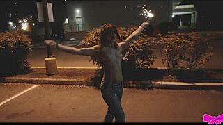 Outdoor party sparklers with honey gold and dakota marr