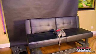 petite blonde coed mya sucks a hard cock and gets her pussy deeply fucked