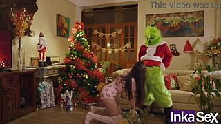 Grinch And Victoria Camargo Spoil Christmas With Costumed Play In Parody Style