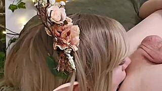 kimmi the rimming elf cleans asshole before swallowing cum