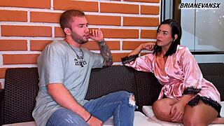 kyleiellish fucks brian evansx with her big latina ass as step brother's wife