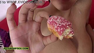 Curvy Woman with Natural Assets Joins Group Fun