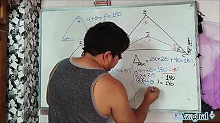 Nerdy Asian Student Angles Sexual Math With Teacher