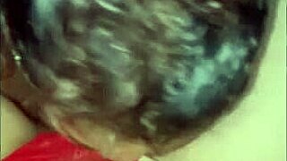 two latina lesbians engage in foreplay and humping