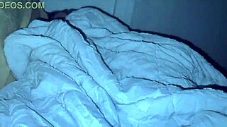 The cute brunette teen brought her lover home and fucked him passionately while her husband slept nearby in stockings.