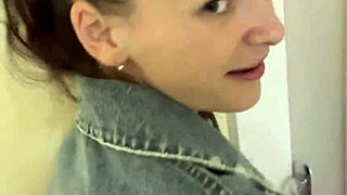 The cute brunette teen brought her lover home and fucked him passionately while her husband slept nearby in stockings.