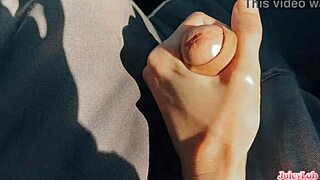 Stepsis jerked my cock while im driving