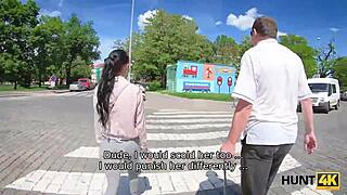 Hunt4k Young 18+ Lovers Cant Leave The City So Why Girl Gets Fucked