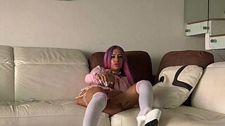 cathy alone at home wet pussy masturbation big tits solo play what are you up to?