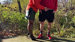 Mother-In-Law Boldly Holds Dick Outside Peeing