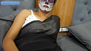 Horny Desi housewife craves big cock romance from hardworking husband 😘