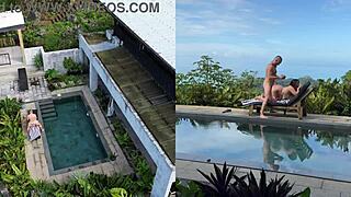 Real outdoors public sex with multiple angles and facial cumshot