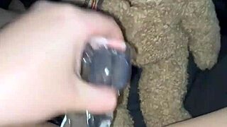 Arabian snowwhite fucks herself with glass dildo in los angeles