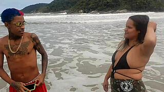 Woman Finds Famous Toy On Beach And Offers Her Pussy