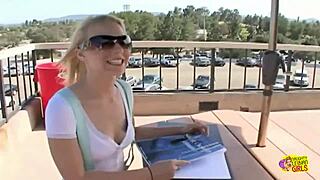 Sweet blonde finally finds a hot partner for her to have hot lesbian sex with