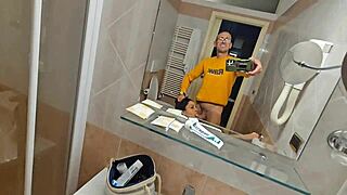 I get out of the shower because a huge cock is waiting for me