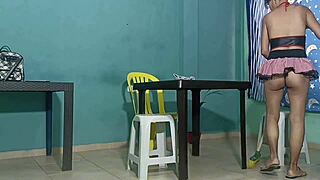 After cleaning the house, she gets fucked hard, what do you think?