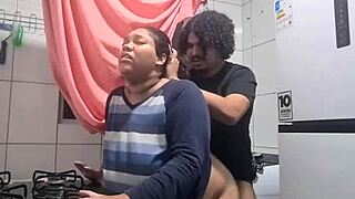 Stepmom boldly seduces me in the bedroom with her big tits