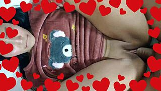 Fucking my stepdaughter in missionary until she made me cum on her shaved pussy and thats how we celebrated valentines day.