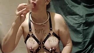 2025 07 02 AUTOSÉANCE ESCLAVE F EN HARNAIS ET MASTURBATION