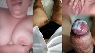 My ex's slutty ass provokes me until I cum on her tits