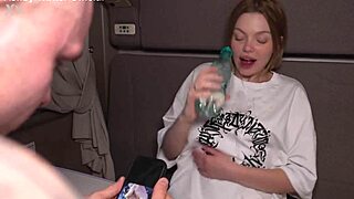 unexpected teen 18+ sex on the train wet t-shirt 😍