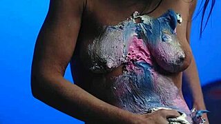 messy food birthday cake girl