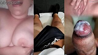 My ex's slutty ass provokes me until I cum on her tits