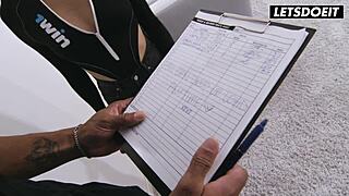 Delivery Guy Drills Hot Teen with BBC, Moaning in Ecstasy