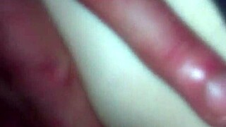 Fucking my cute young girlfriend's wet pussy with dildo